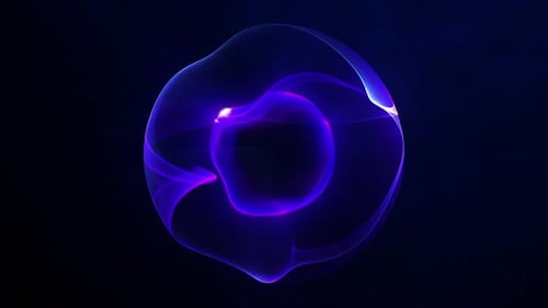 Dynamic Abstract Glowing Fluid Energy Orb Animation