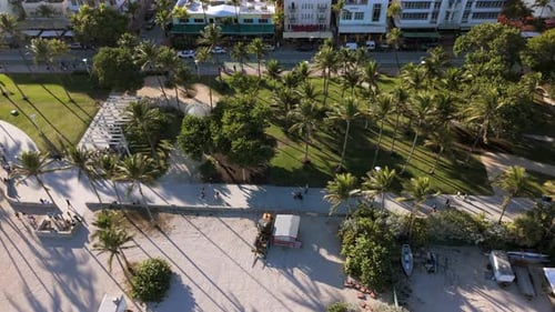 This Aerial View Highlights the Vibrant Miami Beach and Its Stunning Atlantic Coastline