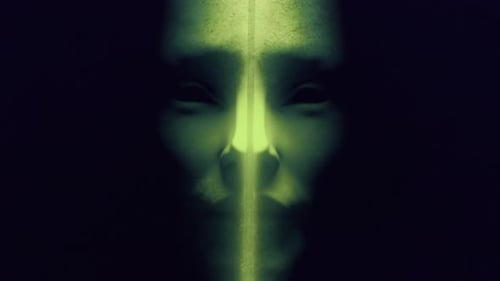 Abstract Face Reveal with Glowing Light Effect