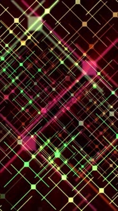 Glowing Geometric Lines Grid Abstract Animation Loop