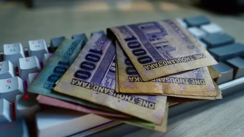 Bangladesh Taka Currency on Keyboard for Online Transactions