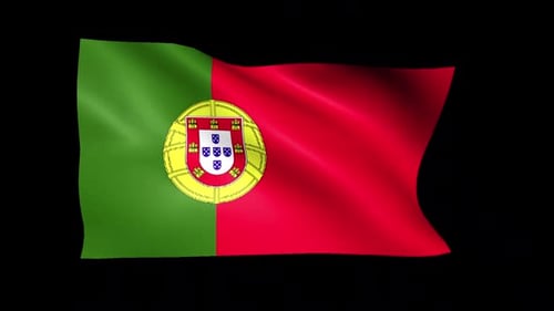 Waving Flag of Portugal Loop