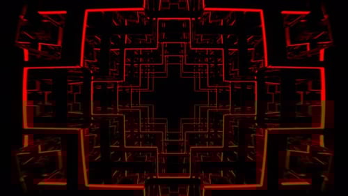 Red Dark Pulsing Tunnel Background Vj Loop In 4K