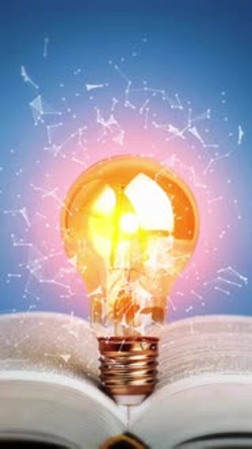 Light Bulb with Idea Concept