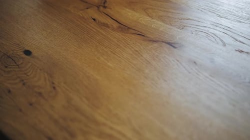 Closeup of the Wood Floor Newly Installed