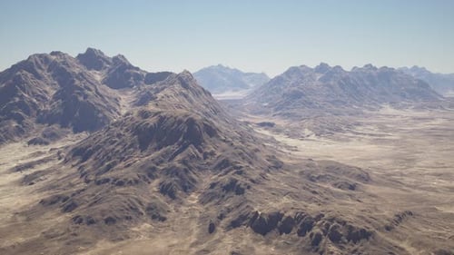 Eine Luftaufnahme einer Bergkette in der Wüste