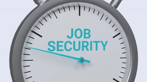 Job Security Stopwatch Progress Corporate Concept