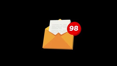 Animation du compteur de notifications par e-mail avec icône Gamil