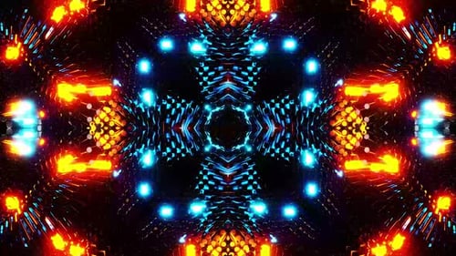 Kaleidoscopic Pattern of Lights and Abstract Motion