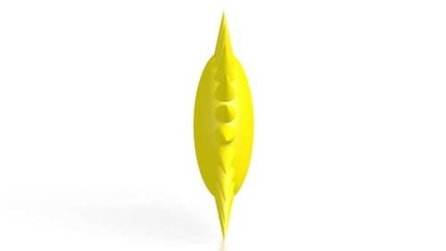 Animated 3D Yellow Sun Icon Rotation