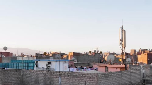 Roofs of Marrakech from the top of a riad, Morocco North Africa