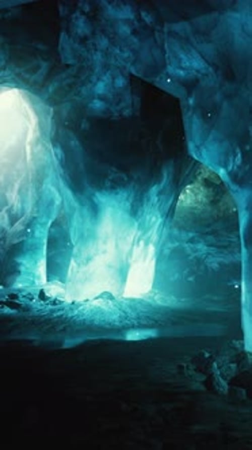 The Polar Arctic Northern Ice Cave in Norway