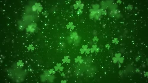 Lucky Green Shamrocks Saint Patrick's Day Background