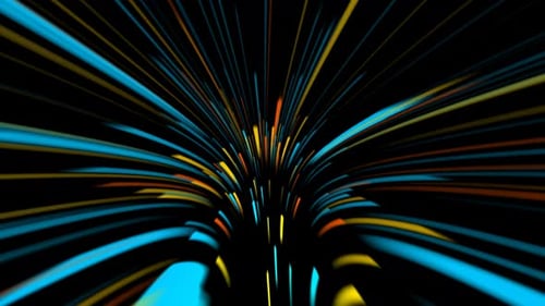 Abstract Moving Glowing Speed Neon Light Lines Background Loop