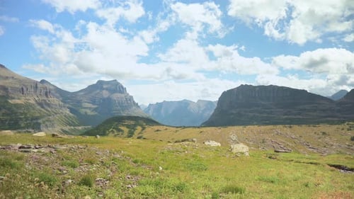 Viewing Heavy Runner Mountain from the Hidden Lake Trail in Glacier National Park