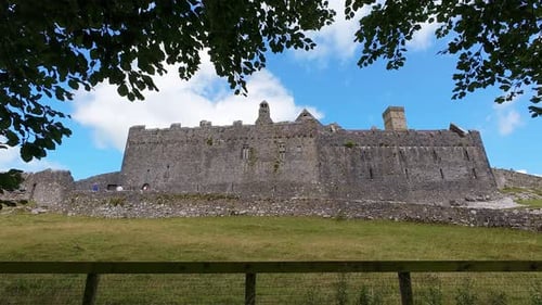 Ireland Epic Locations view of The Rock Of Cashel from the path leading up to the rock from the town