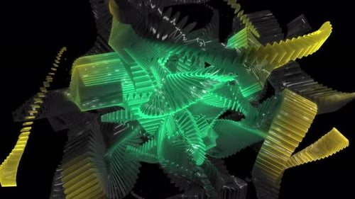 Esmerald Crystal Geometry Background 4K