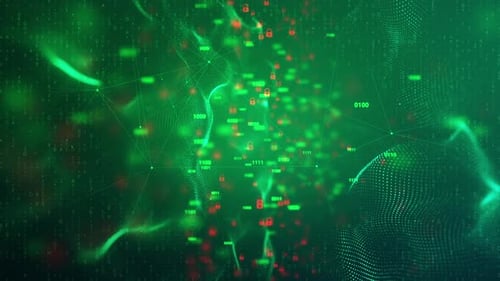 Grüner abstrakter Wellenhintergrund der Hacking-Sicherheit