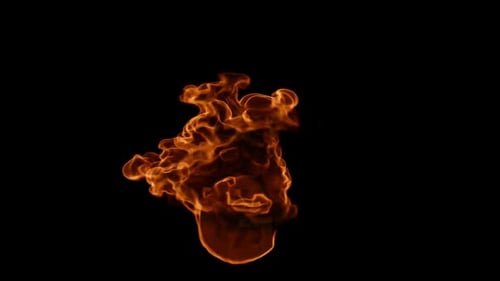 Flaming Letter G Fire Reveal Animation