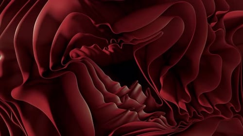 Elegant Flowing Red Fabric Abstract Motion Background