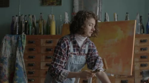 Woman Creating Her Masterpiece