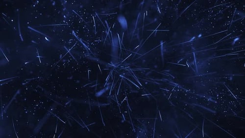 Abstract Blue Digital Lines and Particles Background