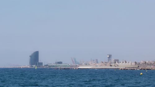 Zoom Out of Barcelona Coastline