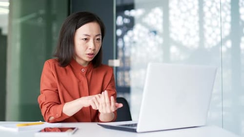Business Woman Leading Online Meeting