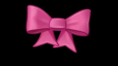 Animated Pink Ribbon Bow Reveal