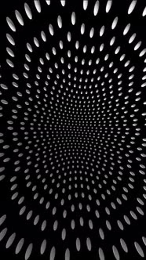 3D Array Black and White Ball Pattern Vertical Video Background Loop