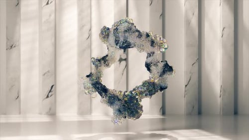 Morphing Iridescent Abstract Organic Shape Animation