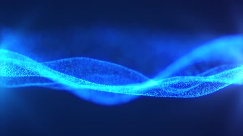 Fluid Blue Particle Waves Abstract Animated Background