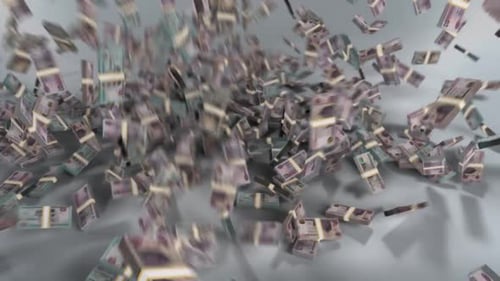 Egypt Money - Pound Stacked Money Falling - Egyptian Currency