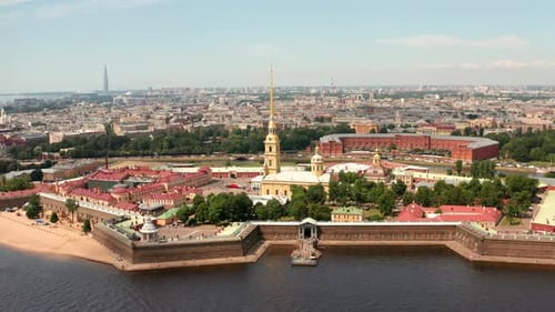 Aerial View of Saint Petersburg Fort