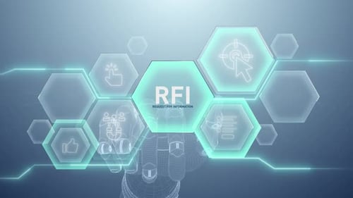 Rfi Request Hand touching,Digital transformation,Science and artificial intelligence,innovation