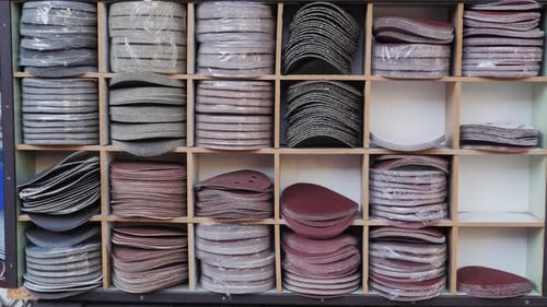 Shop with Highly Rigid Grinding Paper in the Hardware Store