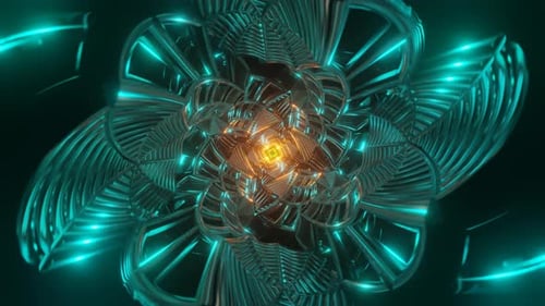 Kaleidoscope Abstract Pattern of Trippy Art Psychedelic Trance Vj Seamless Loop