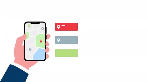 Animated Map App with Location Pin Interface
