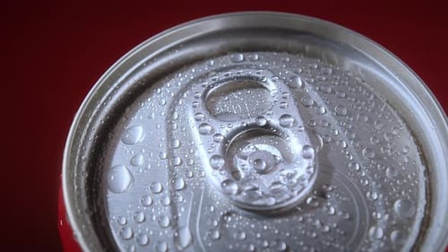 Lemonade Soft Drink Can No Sugar Close Up and Light Rotate 360 Can Used on Poster Social Media