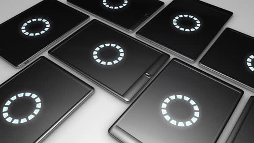 Digital Loading Animation on Multiple Tablet Devices