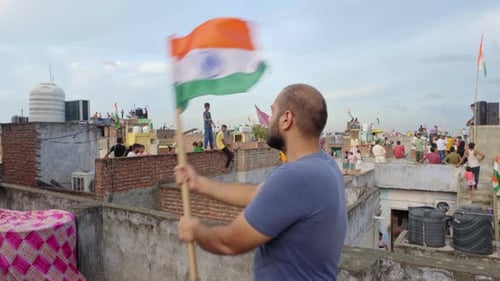Indian man on Independence day