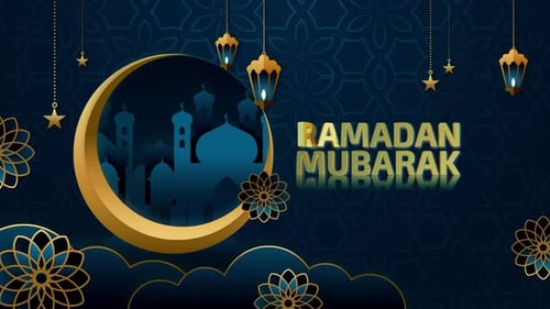 Ramadan Mubarak Islamic Background Looped