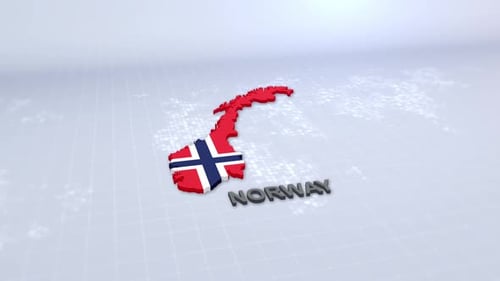 Norway Map With Flag