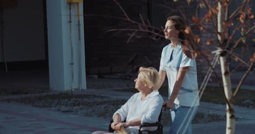 A Heartwarming Caring Moment in a Beautiful and Serene Garden Setting Surrounded By Nature