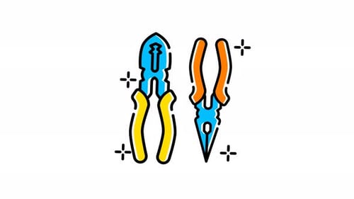 icon animation of Two pairs of pliers.