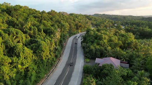 Transport on Highway Running Trough Forestry Hills By Villages