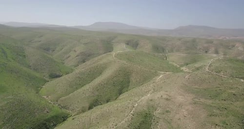 Flying over Jordan Valley