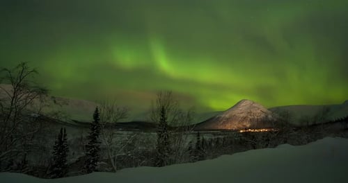 aurora borealis in Khibiny