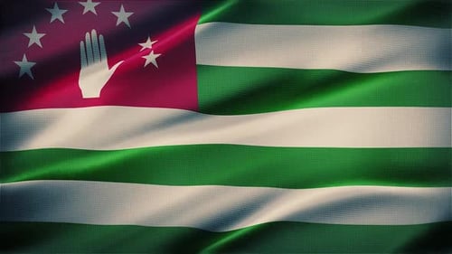 Abkhazia National Flag Waving Seamless Loop Animation