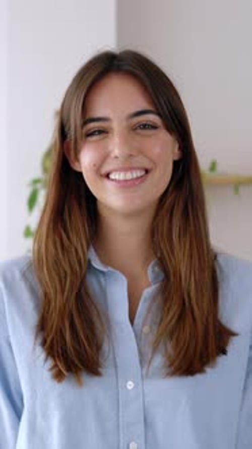 Portrait of Smiling Small Business Female Owner Standing at Showroom Workplace